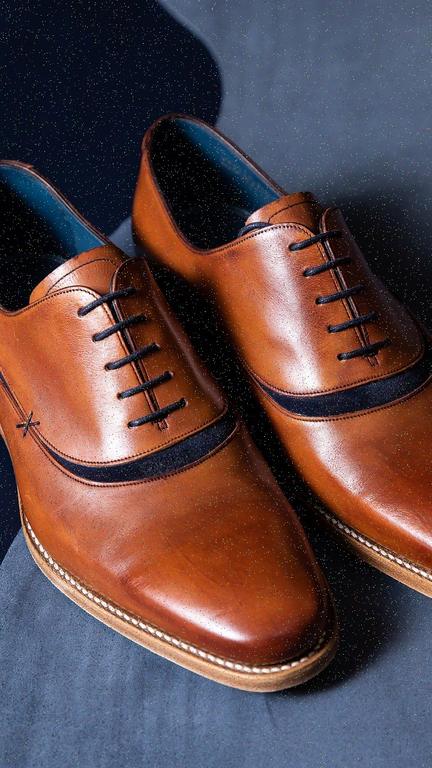 Close-up of leather shoes